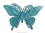 фото Изделие декоративное бабочка на клипсе. длина 17см голубой