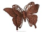 фото Изделие декоративное бабочка на клипсе. длина 17см шоколад