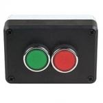 фото Пост черно-серый 2-х кнопочный (красная и зеленая) (1HO+1H3) emas