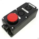 фото Пост кнопочный ПКЕ 222/3 кнопки гриб красная/ две черных без фикс IP54