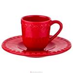 фото Кофейный набор на 1 персону 2 пр. фантазия красный 100 мл без упаковки