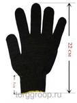 фото Рабочие перчатки ХБ 4 нити 10 класс (Черный)