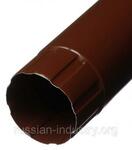фото Водосточная труба металлическая Grand Line d90 мм 3 м коричневая