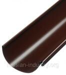 фото Желоб водосточный металлический Grand Line 125 мм 3 м коричневый