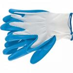 фото Перчатки полиэфирные с синим нитрильным покрытием маслобензостойкие