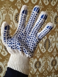 фото Рабочие перчатки 4 нитка 10 класс вязки с ПВХ "Протектор"