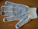 фото Рабочие перчатки 4нитка 10кл. с ПВХ "Точка"