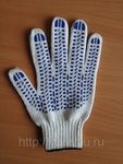 фото Рабочие перчатки 7 нитка 7,5 класс вязки с ПВХ Протектор