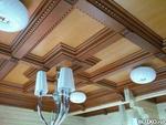 фото Кессонные потолки из дерева с применением шпонированного мдф