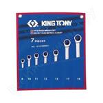 фото Набор комбинированных трещоточных ключей 8-19мм 7шт KING TONY 12107MRN01