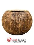фото Кашпо из натуральных материалов Cemani bowl cemani wood 6CEM78131