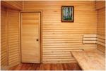 фото Дверь деревянная банная из липы