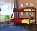 фото Двуспальная двухъярусная кровать для взрослых ЧСМФ Милан