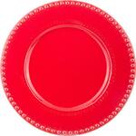 фото Тарелка фантазия красная диаметр 34 см без упаковки