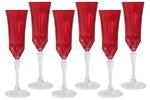фото Набор: 6 бокалов для шампанского Адажио - красная - SM2207L-R Same