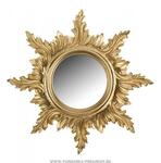 фото Зеркало настенное золотое диаметр 50 см,