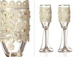 фото Набор бокалов для шампанского из 2 шт. с золотой каймой 170 мл. (802-510135)