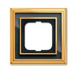 фото Династия Рамка 1 пост латунь полированная черное стекло; 1754-0-4565 (1721-835-500)