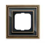 фото Династия Рамка 1 пост латунь античная черное стекло; 1754-0-4585 (1721-845-500)