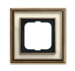 фото Династия Рамка 1 пост латунь античная белое стекло; 1754-0-4580 (1721-848-500)