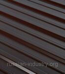 фото Профнастил С10 1,18х2,0 м толщина 0,5 мм двухсторонний коричневый RAL 8017