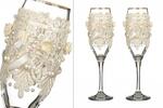 фото Набор бокалов для шампанского из 2 шт. с золотой каймой 170 мл. (802-510219)