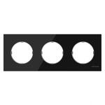 фото Рамка 3 поста SKY Moon стекло черное; 2CLA867300A3101 (8673 CN)