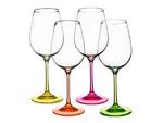 фото Набор бокалов для вина из 4 шт. "neon" 350 мл. высота=22 см. Crystalex Cz (674-295)