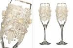 фото Набор бокалов для шампанского из 2 шт. с золотой каймой 170 мл. (802-510219)