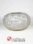 фото Кашпо из натуральных материалов Radica bowl cream mother-of pearl 6RADBW905