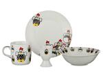 фото Наборы посуды на 1 персону 4пр.:миска,тарелка,кружка 200 мл.,подставка под яйцо Hangzhou Jinding (87-079)