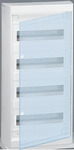 фото Накладной распределительный щит Nedbox - с белой дверью - 4 рейки х 12 (+1) модулей