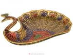 фото Конфетница античное золото павлин диаметр 15 см