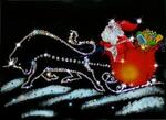фото Картина Мороз в пути с кристаллами Swarovski (1214)