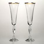 фото Набор бокалов для шампанского из 2 шт."love" 180 мл. высота=25 см. Crystalex Cz (674-125)