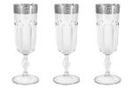 фото 6 бокалов для шампанского Версаче серебро Same ( SM1053_299-S-AL )