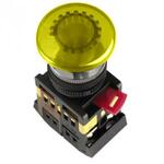 фото Кнопочный выключатель в сборе IEK 1 управляющий элемент желтый с подсветкой,