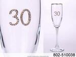 фото Бокал для шампанского 30 с золотой каймой 170 мл,