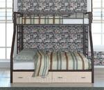фото Двухъярусная кровать для детей ЧСМФ Раута Твист с ящиками