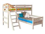 фото Кровать детская двухъярусная угловая с наклонной лестницей "Соня" №8