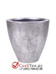 фото Кашпо из композитной керамики Alegria crispan (cavaleiro planter) old silver l 6ALECROS15