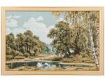 фото Гобеленовая картина "пейзаж с лебедями" 55х37см. (404-1060-73)