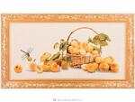 фото Гобелен корзина с абрикосами 79х44 см