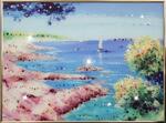 фото Картина Морской пейзаж с кристаллами Swarovski (1334)