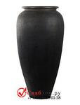 фото Кашпо из композитной керамики Breeze (grc) emperor black 6BRE37615