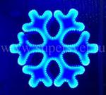 фото Светодиодный мотив 2D "Снежинка" из ленты SMD и оргстекла LED-LT-SNOW-80CM-220V (цвет синий