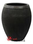 фото Кашпо из композитной керамики Breeze (grc) emperor black 6BRE37618