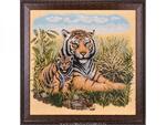 фото Гобеленовая картина тигруша 58х57 см,