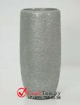 фото Кашпо из композитной керамики Callisto structure vase silver 6CALSV330