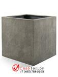 фото Кашпо из композитной керамики D-lite cube l natural concrete 6DLINC196